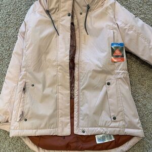 Columbia Sportwear ski jacket medium NWT dusty Pink Hooded Jacket OMNI HEAT